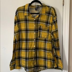 Blue and Yellow Plaid Top